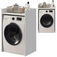 SZAFKA ŁAZIENKOWA NAD PRALKĘ SUSZARKĘ SŁUPEK REGAŁ ZABUDOWA AGD BIAŁA 64 CM