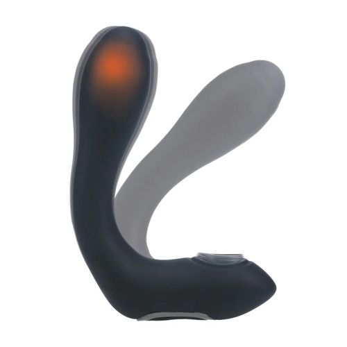 vibrating heating bendable tapping silicone prostate stimulator - black na Arena.pl