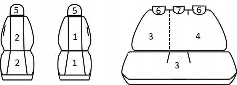 Pokrowce miarowe do Kia Rio III HB (2011-2014r) zdjęcie 2