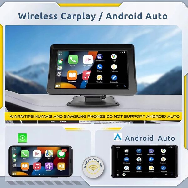 Radio stacja multimedialna do samochodu AUX Apple Carplay Android Auto 7" zdjęcie 3