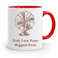 Kubek Czerwony Dla Taty Ojca Dad I Am Biggest Fan Z Nadrukiem Ze Zdjęciem