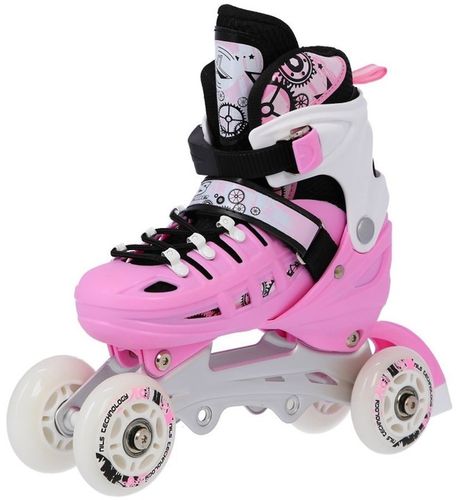 NILS 4w1 Łyżworolki Rolki Regulowane Wrotki Dziecięce Rekreacyjne 31-34 na Arena.pl