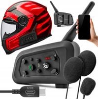 Interkom Motocyklowy Ejeas V6 Pro+ Plus USB-C Bluetooth 1200m Aplikacja EUC