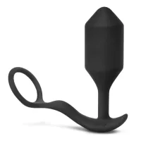 b-vibe snug & tug xl - wibrująca zatyczka anatomiczna z pierścieniem