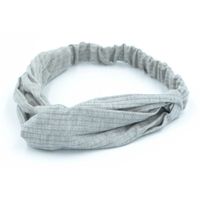 Opaska gumka do włosów węzeł boho szara