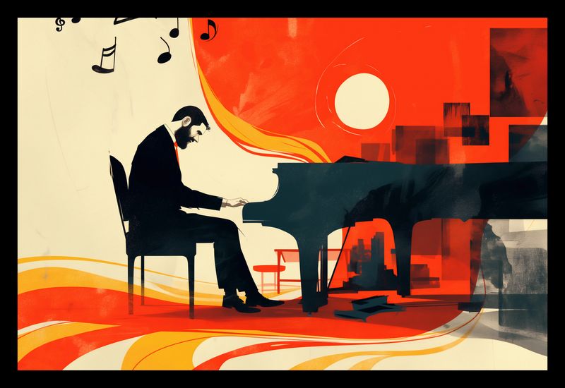 Plakat 30x20cm Pianista zdjęcie 2