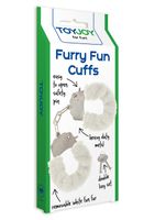 furry fun cuffs white
