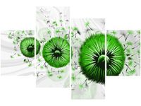 140CM 70 OBRAZ ZIELONE DMUCHAWCE 5 ŚCIENNY