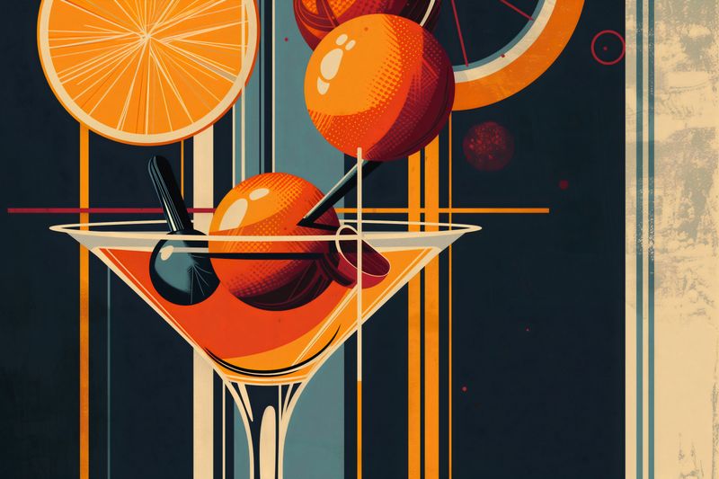 Plakat 60x40cm Koktajl w Stylu zdjęcie 1