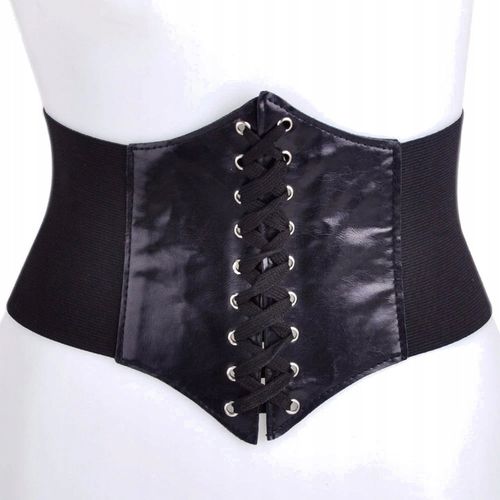 Szeroki pas pasek czarny gorset sznurowany czarny wyszczuplający na na Arena.pl