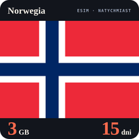 Karta eSIM Internet Norwegia 3 GB na 15 dni - bez rejestracji