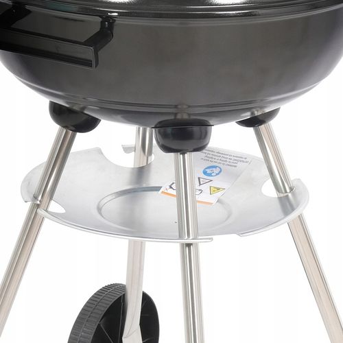 GRILL OGRODOWY WĘGLOWY RUSZT STALOWY OKRĄGŁY 41CM POKRYWA Z POKROWCEM LUND na Arena.pl