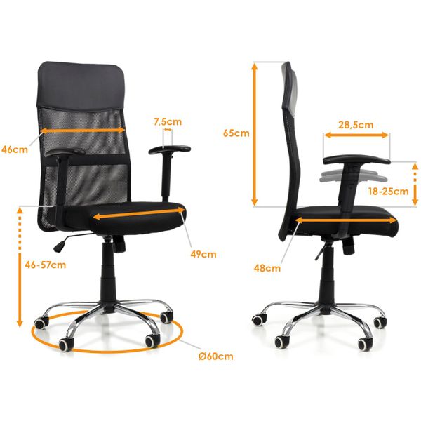 Fotel biurowy 2501 czarny zdjęcie 4