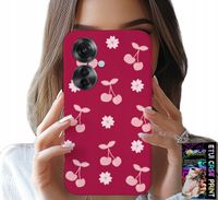 ETUI DO OPPO RENO11 F 5G - WISIENKI, WIŚNIE NA BORDOWYM TLE + FOLIA