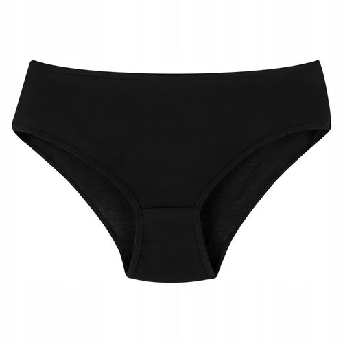 3x Majtki Bawełniane Figi Damskie Gładkie Klasyczne Czarne Proste MORAJ L na Arena.pl