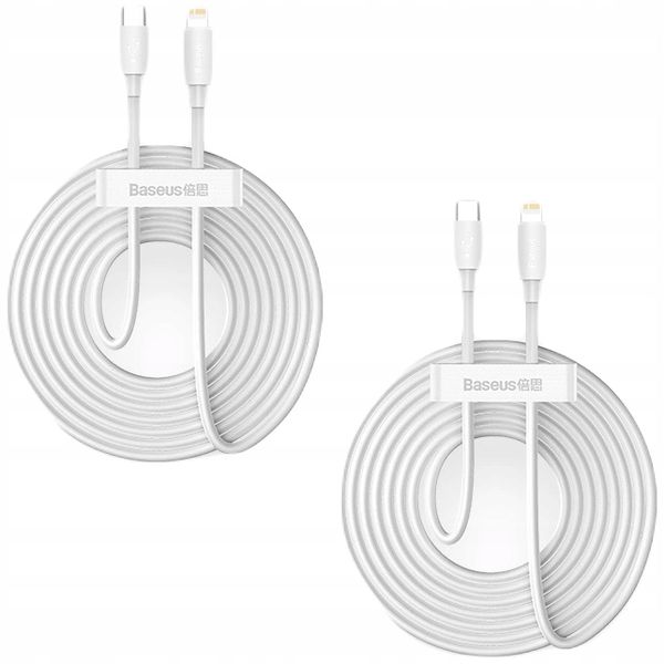 2x Baseus Kabel USB-C Lightning 1,5m 20W do iPhone 11 12 13 14 PRO MAX zdjęcie 2