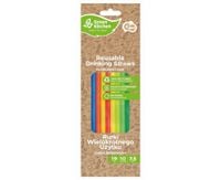 rurki słomki wielokrotnego użytku 7,5 x 190mm 10szt. rw-10kr