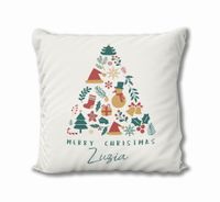 PODUSZKA Z DOWOLNYM IMIENIEM - Świąteczna choinka