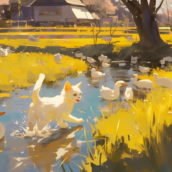 Plakat 90x90cm Słońce na Wsi zdjęcie 1