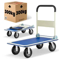 Wózek platformowy transportowy magazynowy 300 kg HIGHER koła pełne