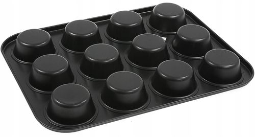 FORMA BLACHA MUFFINKI + 12 SILIKONOWE BABECZKI na Arena.pl