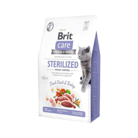 brit care cat grain-free sterilised weight control z kaczką i indykiem 400g