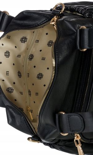 Listonoszka Kuferek PREMIUM Torebka Damska Monnari czarna Pojemna do pracy na Arena.pl