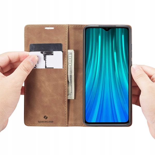 Spacecase Wallet Redmi Note 8 Pro Light Brown zdjęcie 14
