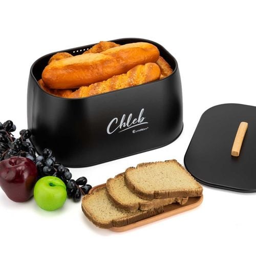 chlebak pojemnik stalowy na pieczywo e-6324 czarny na Arena.pl