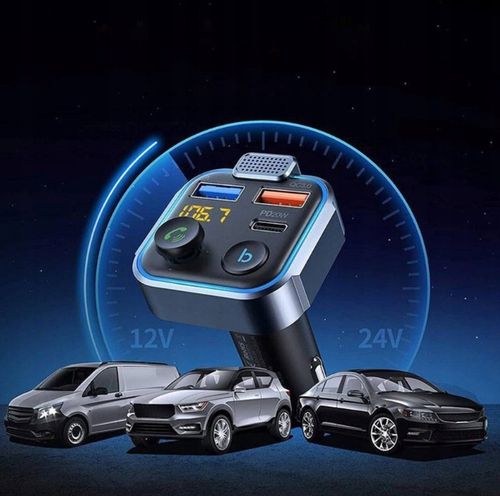 ZESTAW GŁOŚNOMÓWIĄCY TRANSMITER FM MP3 BLUETOOTH ładowarka samochodowa na Arena.pl