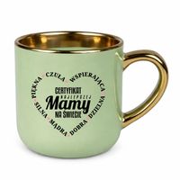 Certyfikat najlepszej mamy na świecie  elegancki kubek na prezent zielony