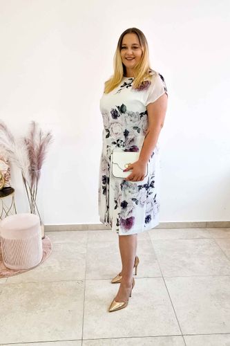 Sukienka Midi z Plisowanym Dołem w Róże 42 na Arena.pl