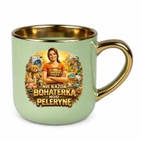 Nie każda bohaterka nosi pelerynę Mama kubek elegancki na prezent zielony