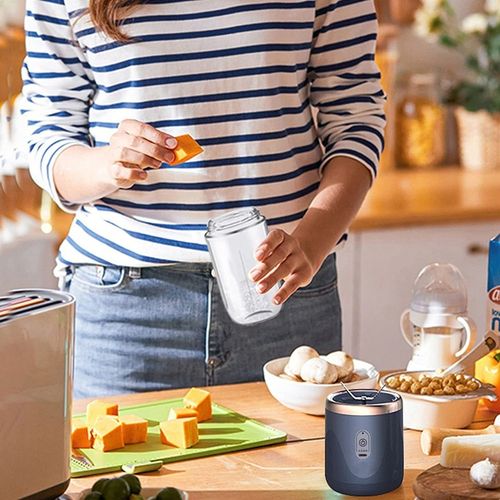 6 OSTRZY MAŁA ELEKTRYCZNA SOKOWIRÓWKA, 400 ML OSOBISTY MINI MIKSER DO SOKÓW na Arena.pl