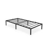 Łóżko 100x200 cm Składane Metalowe Rama Łóżka Stelaż Gościnne Czarne
