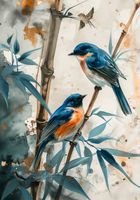 Plakat 70x100cm Trzy Ptaki