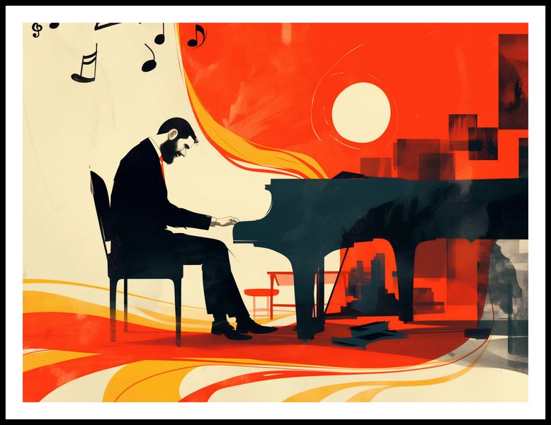 Plakat 100x75cm Pianista zdjęcie 3