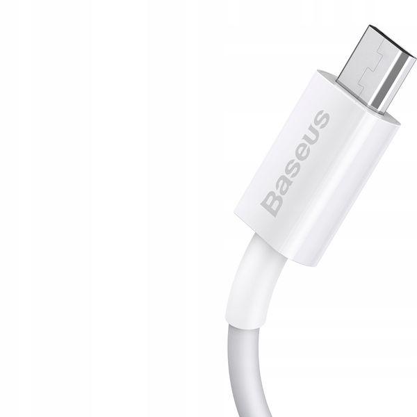 Kabel Baseus USB - microUSB typ B 2 m biały zdjęcie 4