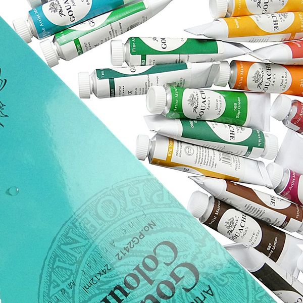 Farby Gouache gwasze marki Phoenix 24 szt. zdjęcie 5