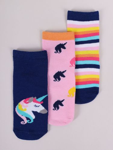 Skarpety dziewczęce dziecięce bawełniane jednorożce ABS 3PAK 17-19 YOCLUB na Arena.pl
