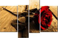 130CM 85 OBRAZ 4 ELEM RÓŻA SEPII ŚCIENNY