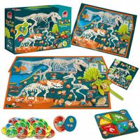 Puzzle Gra Edukacyjna Z Lupą Dinozaury Rk1080-05