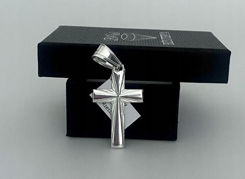 Srebrny Duży Krzyżyk Wisorek próba 925 + gratis na Arena.pl