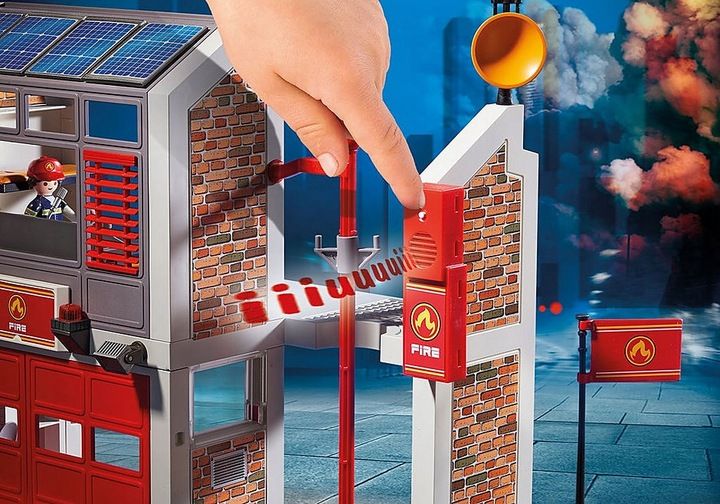 Playmobil Duża Remiza Strażacka 9462 Helikopter Efekty Dźwiękowe Strażak zdjęcie 8