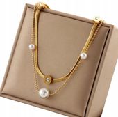 Naszyjnik Złoty Celebrytka Damski Boho Pozłacany 18K Stal Chirurgiczna 316L