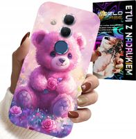 ETUI DO HUAWEI MATE 20 LITE - SŁODKI MIŚ NA RÓŻOWYM TLE, CASE + SZKŁO