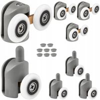 ROLKI ROLKA DO KABINY PRYSZNICOWEJ NATRYSKOWEJ WÓZKI KÓŁKA - KOMPLET 25 MM