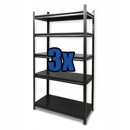 REGAŁ METALOWY MAGAZYNOWY 200x300x40 5 półek do garażu piwnicy biura na Arena.pl