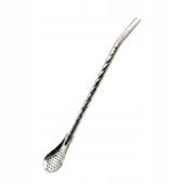 Bombilla Rosario do yerba mate 19 cm - Srebrna INOX