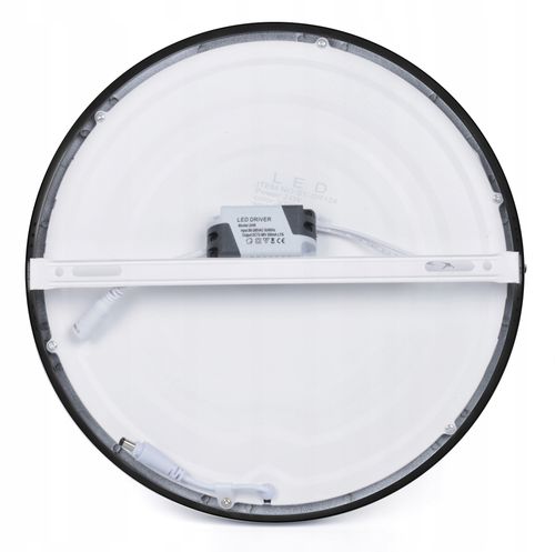 Plafon okrągły Interlook 28 x 2,7 cm czarny na Arena.pl